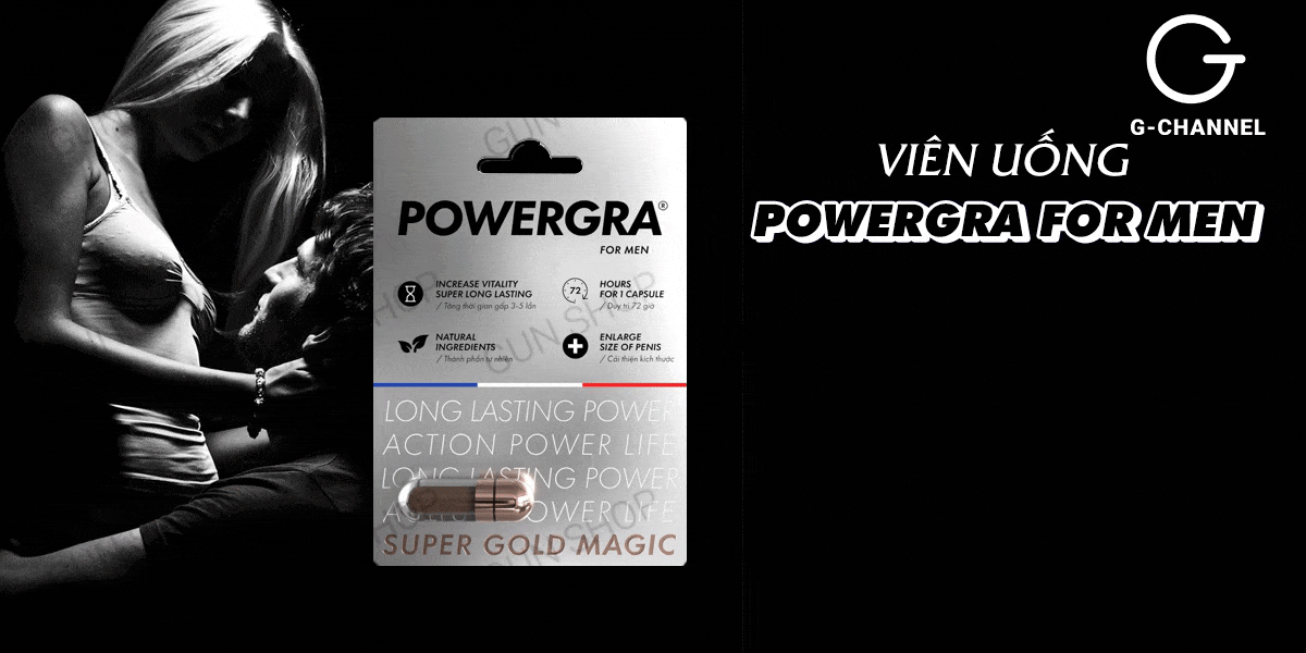 Viên uống Powergra For Men tăng kích thước kéo dài thời gian mạnh mẽ