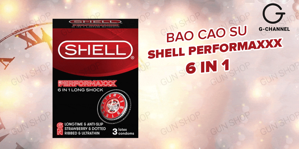 Bao cao su Shell Performax 6 in 1 kéo dài thời gian yêu