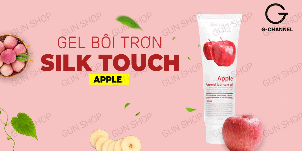 Gel bôi trơn hương táo Silk Touch 100ml bôi trơn quan hệ an toàn dịu nhẹ