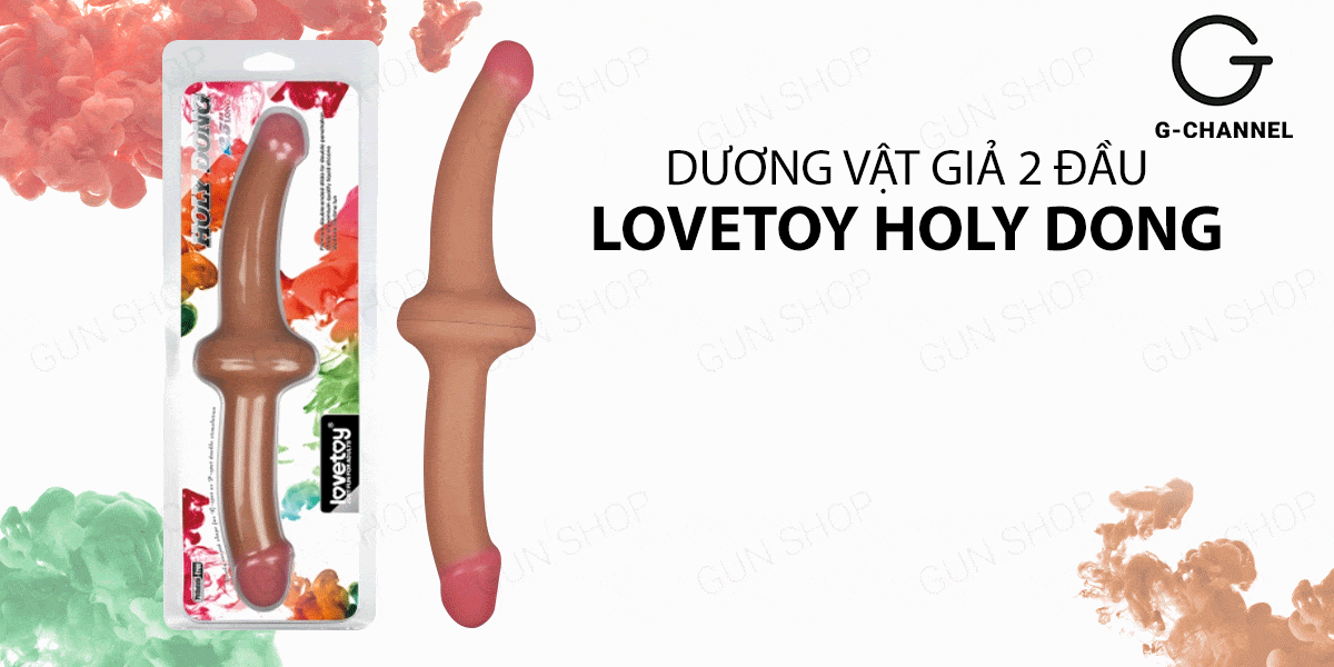 Dương vật giả 2 đầu rung uốn cong Lovetoy Holy Dong thư giãn