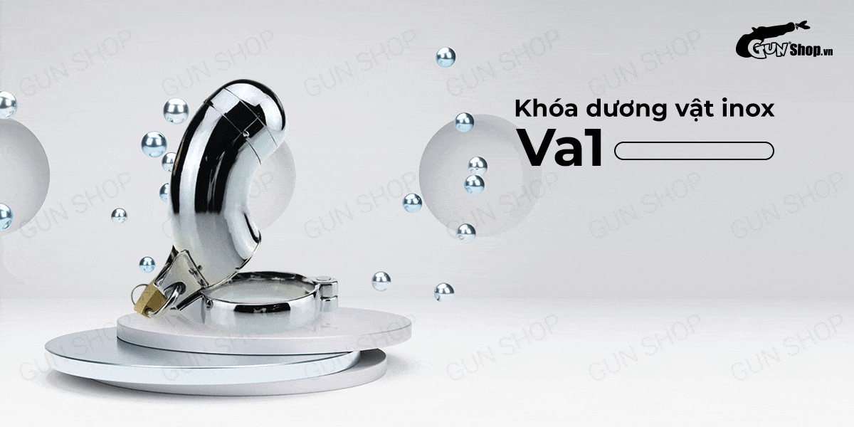Khóa dương vật inox cao cấp Va1 đồ chơi tình dục kích thích cảm giác mới