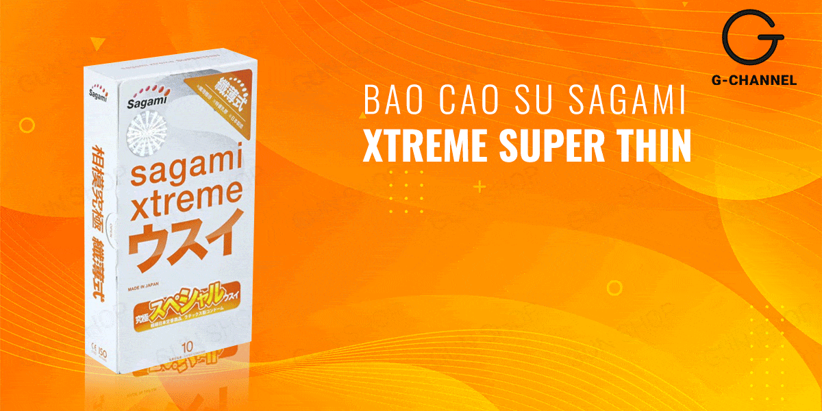 Bao cao su Sagami Xtreme Super Thin siêu mỏng ôm sát 10 cái