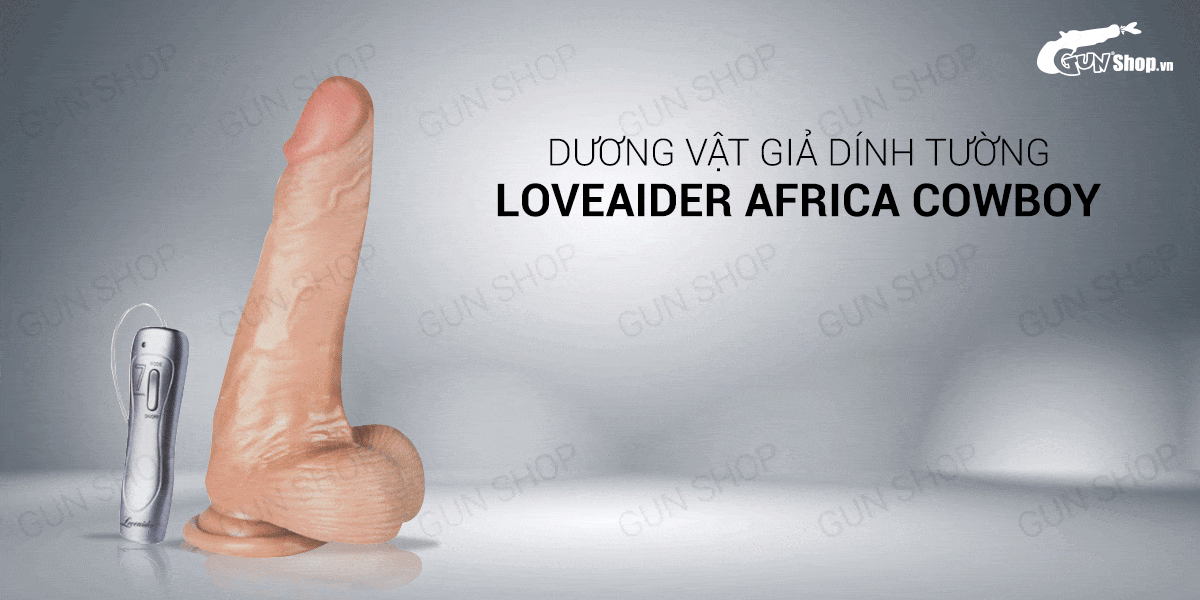 Dương vật giả dính tường 7 chế độ rung Loveaider Africa Cowboy sắc nét