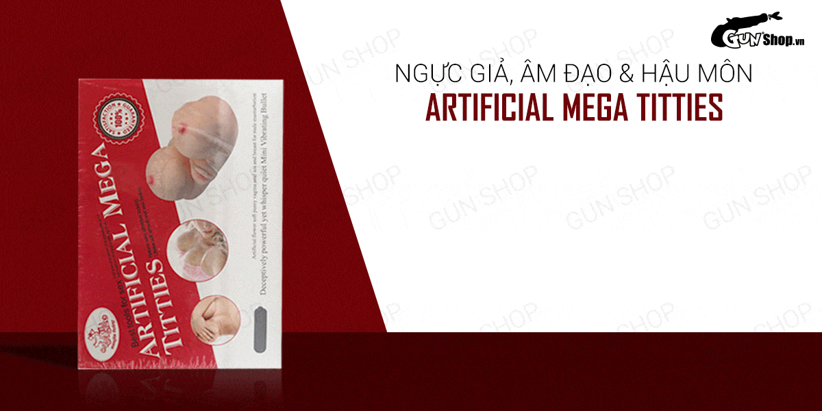 Ngực giả âm đạo hậu môn silicon kèm cục rung Artificial Mega Titties