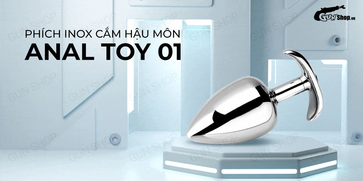 Phích inox Anal Toy 01 thon gọn chèn hậu môn dễ dàng sử dụng