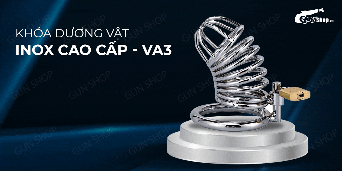 Khóa dương vật inox cao cấp Va3 kiểm soát cơn hứng tình giữ chồng chung thủy