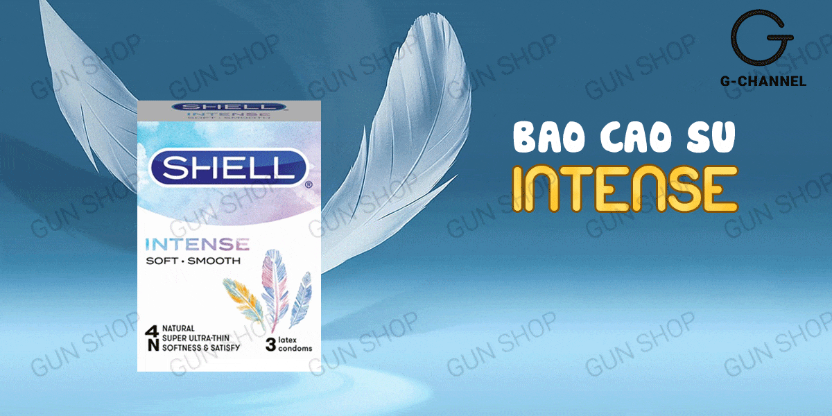 Bao cao su Shell Intense Hàn Quốc siêu mỏng 0.04mm an toàn, cảm giác thật