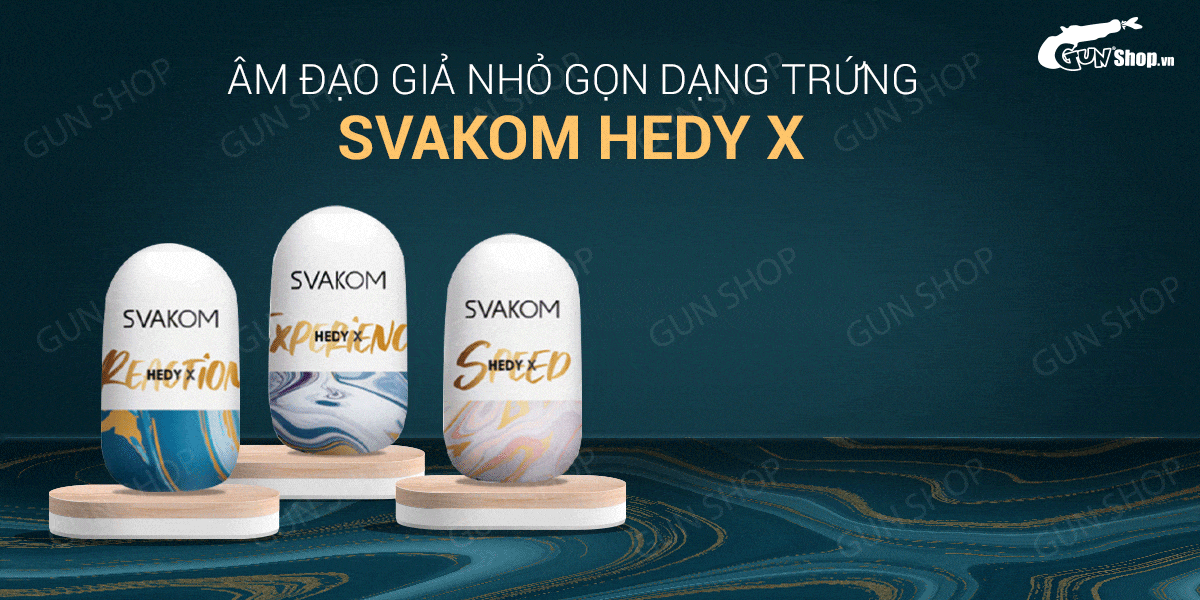 Âm đạo giả nhỏ gọn trứng Svakom Hedy X thủ dâm tiện lợi
