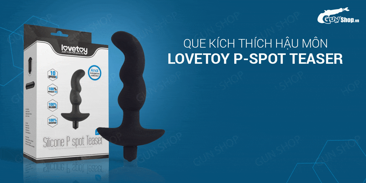 Que rung kích thích hậu môn Lovetoy P-Spot Teaser 10 chế độ pin Que rung kích thích hậu môn Lovetoy P-Spot Teaser 10 chế độ pin