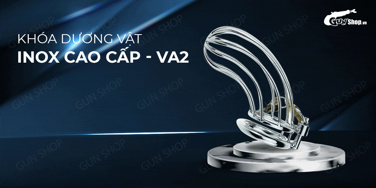 Khóa dương vật inox cao cấp Va2 kiểm soát thủ dâm an toàn