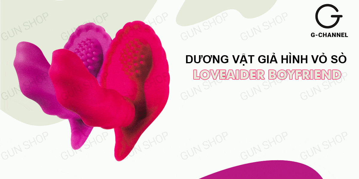 Dương vật giả điều khiển từ xa vỏ sò Loveaider Boyfriend thỏa mãn nữ