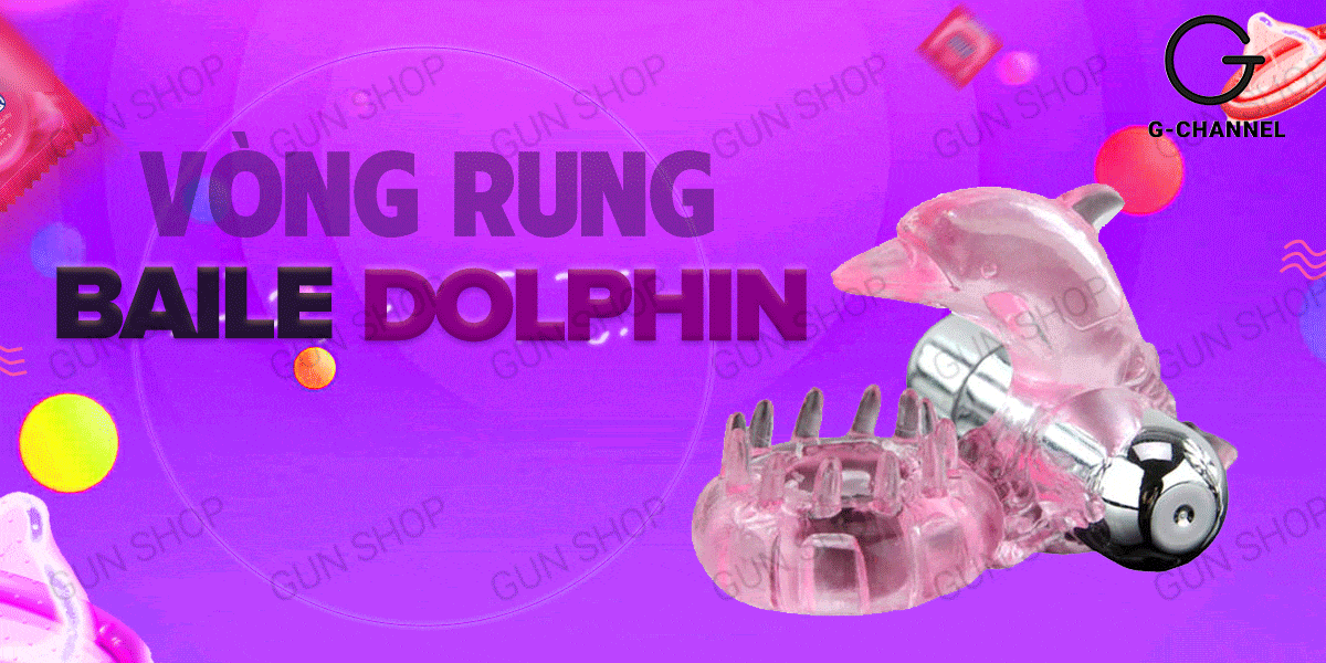 Vòng rung Baile Love Dolphin silicon gai mềm tăng khoái cảm