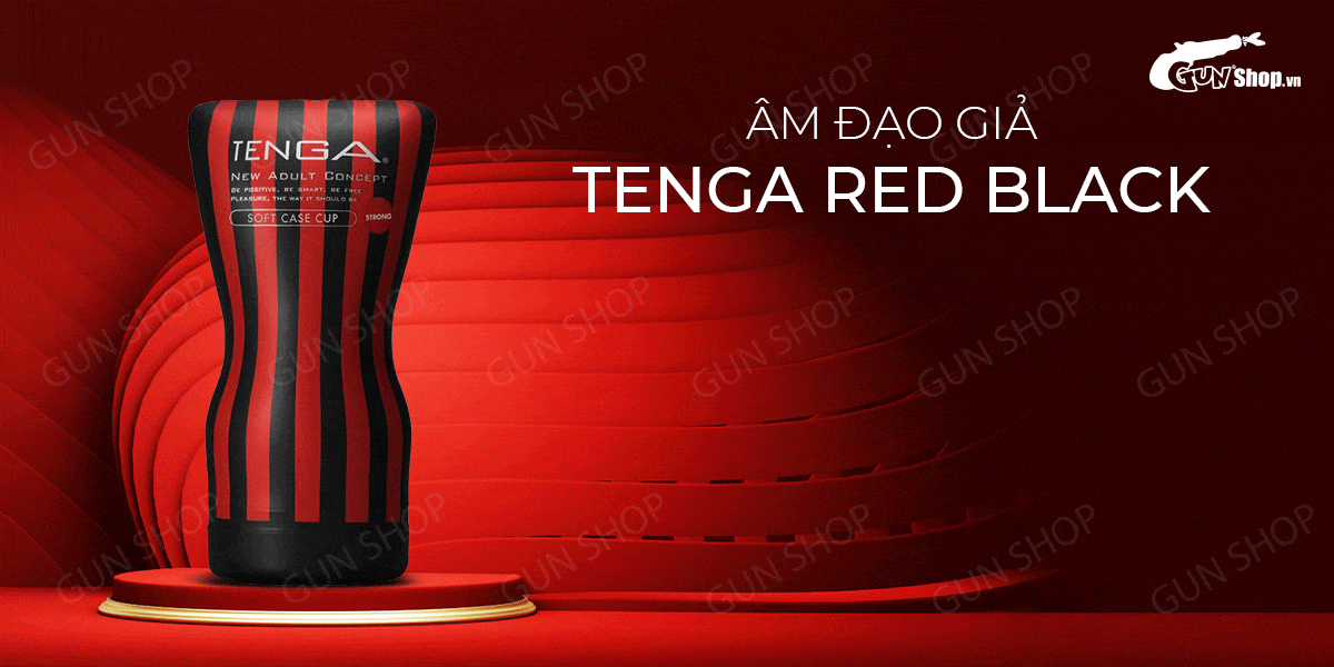 Âm đạo giả Tenga Red Black nhỏ gọn ôm khít đầu dẹp