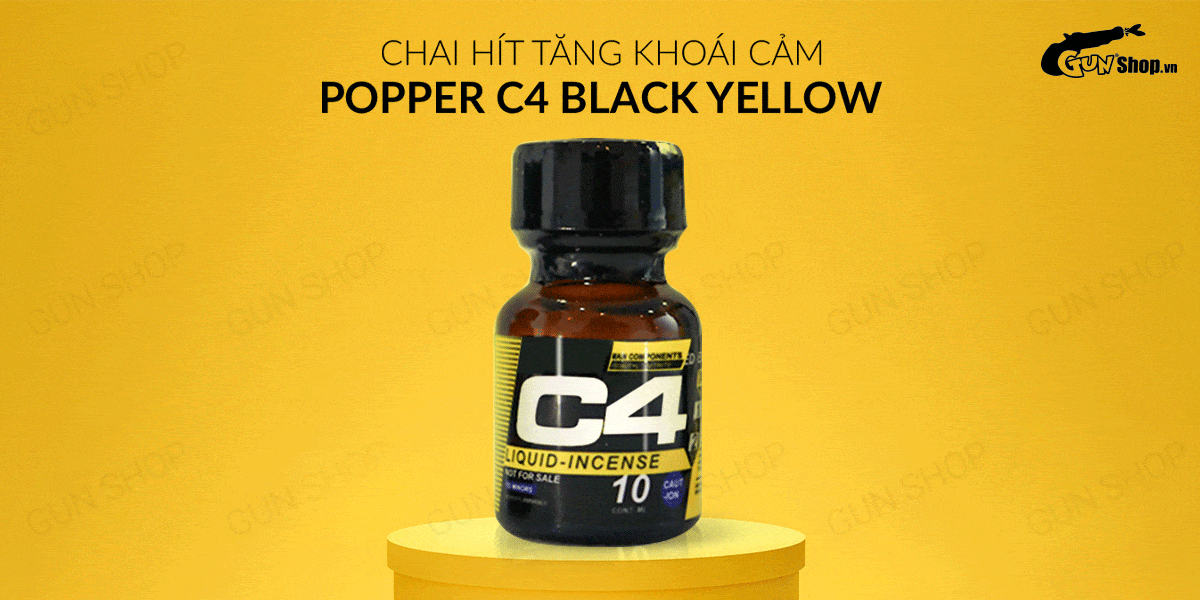 Popper C4 Yellow 10ml chính hãng Mỹ USA tăng khoái cảm Popper C4 Yellow 10ml chính hãng Mỹ USA tăng khoái cảm