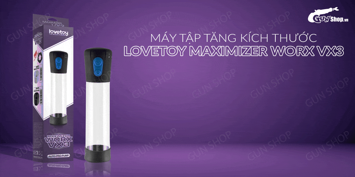 Máy tập tăng kích thước dương vật Lovetoy Maximizer Worx VX3 hút chân không