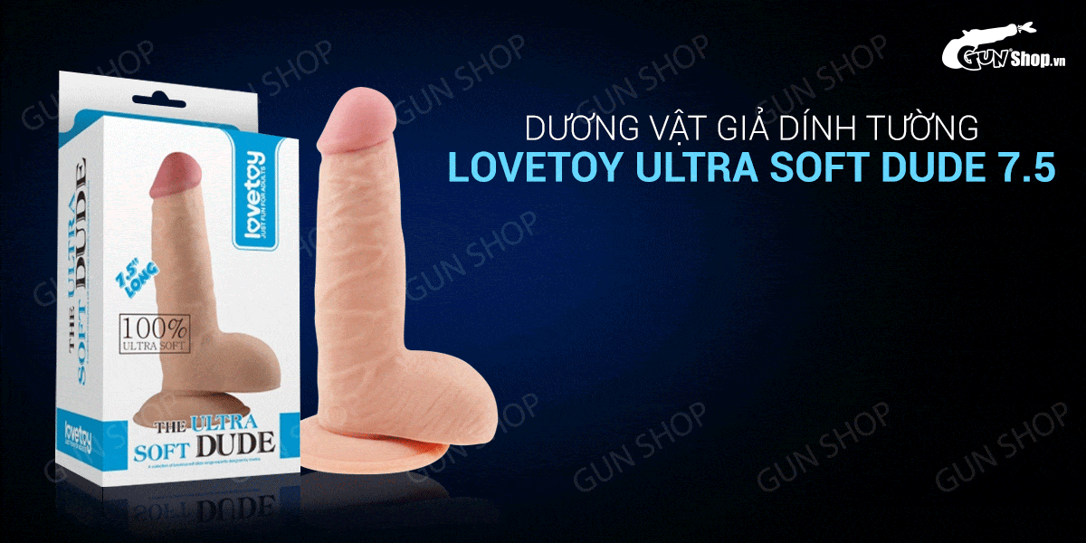 Dương vật giả Lovetoy Ultra Soft Dude 7.5 dính tường siêu mềm Dương vật giả Lovetoy Ultra Soft Dude 7.5 dính tường siêu mềm
