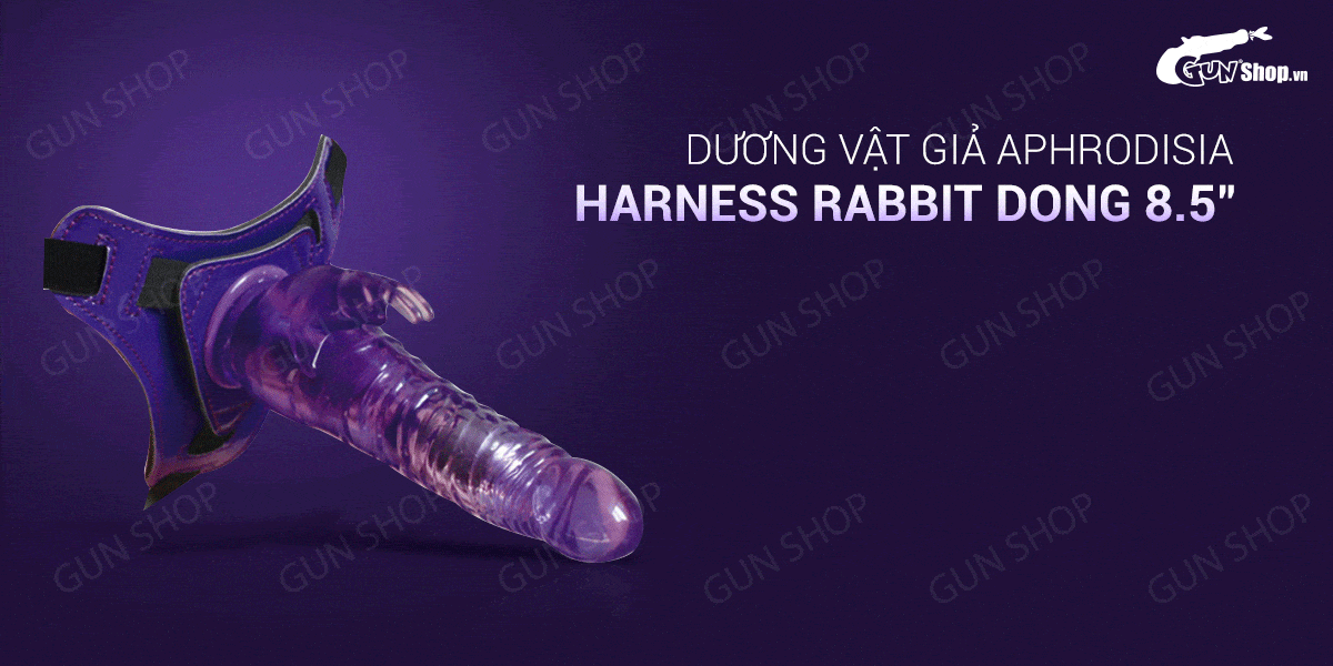 Dương vật giả dây đeo Aphrodisia Harness Rabbit 10 chế độ rung