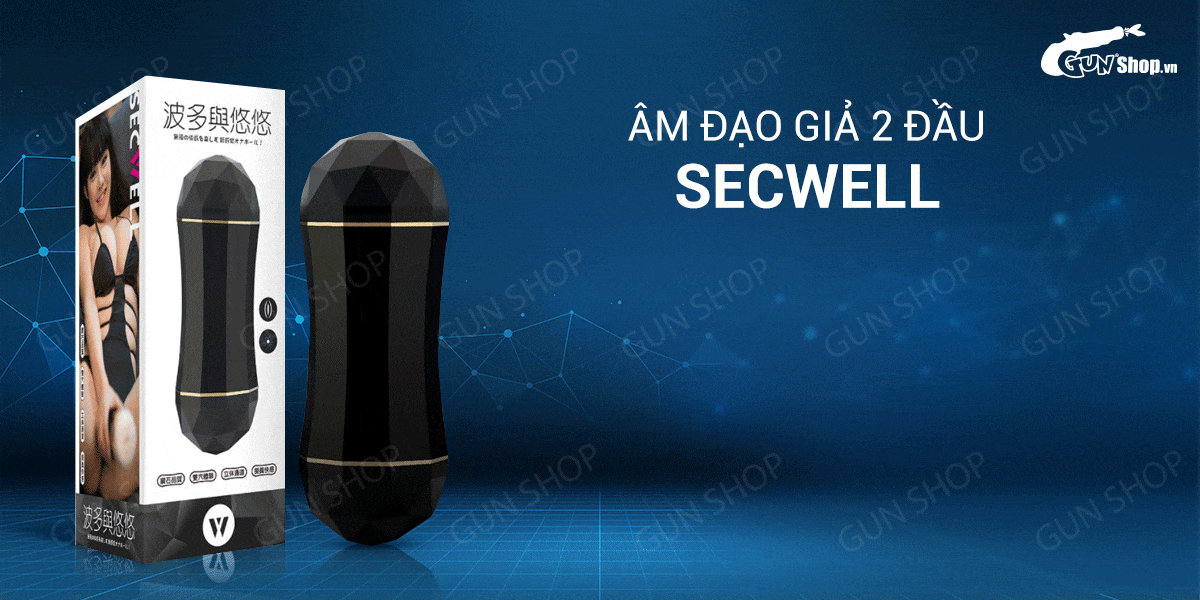 Âm đạo giả 2 đầu ôm khít có rung Secwell silicon mềm mại Âm đạo giả 2 đầu ôm khít có rung Secwell silicon mềm mại
