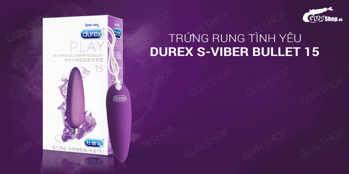 Trứng rung Durex S-Viber Bullet 15 cao cấp, thiết kế nhỏ gọn hiện đại