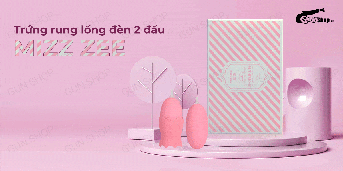 Trứng rung lồng đèn Mizz Zee 2 đầu lưỡi liếm sạc pin siêu phê