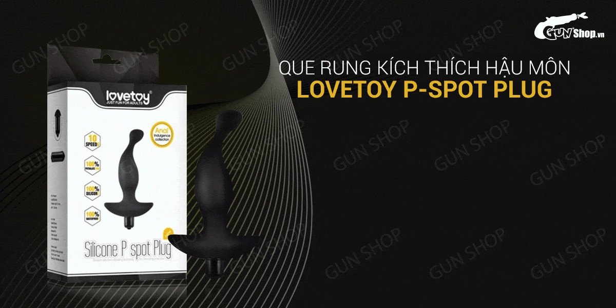 Que rung Lovetoy P-Spot Plug kích thích hậu môn 10 chế độ rung đa dạng Que rung Lovetoy P-Spot Plug kích thích hậu môn 10 chế độ rung đa dạng