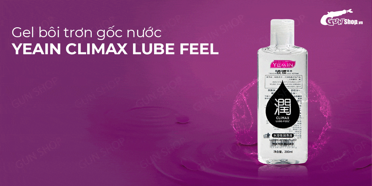 Gel bôi trơn gốc nước Yeain Climax Lube Feel 200ml mềm mượt
