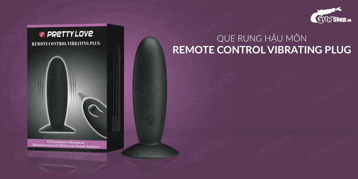 Que rung hậu môn 12 chế độ điều khiển từ xa Pretty Love Remote Que rung hậu môn 12 chế độ điều khiển từ xa Pretty Love Remote