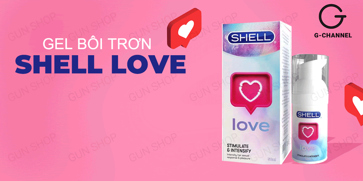 Gel bôi trơn Shell Love 50ml tăng khoái cảm nữ chứa collagen tự nhiên se khít