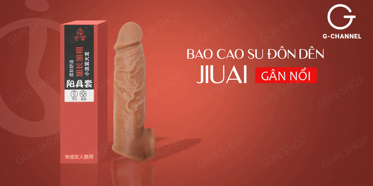 Bao cao su đôn dên gân nổi tăng kích thước cương cứng lâu