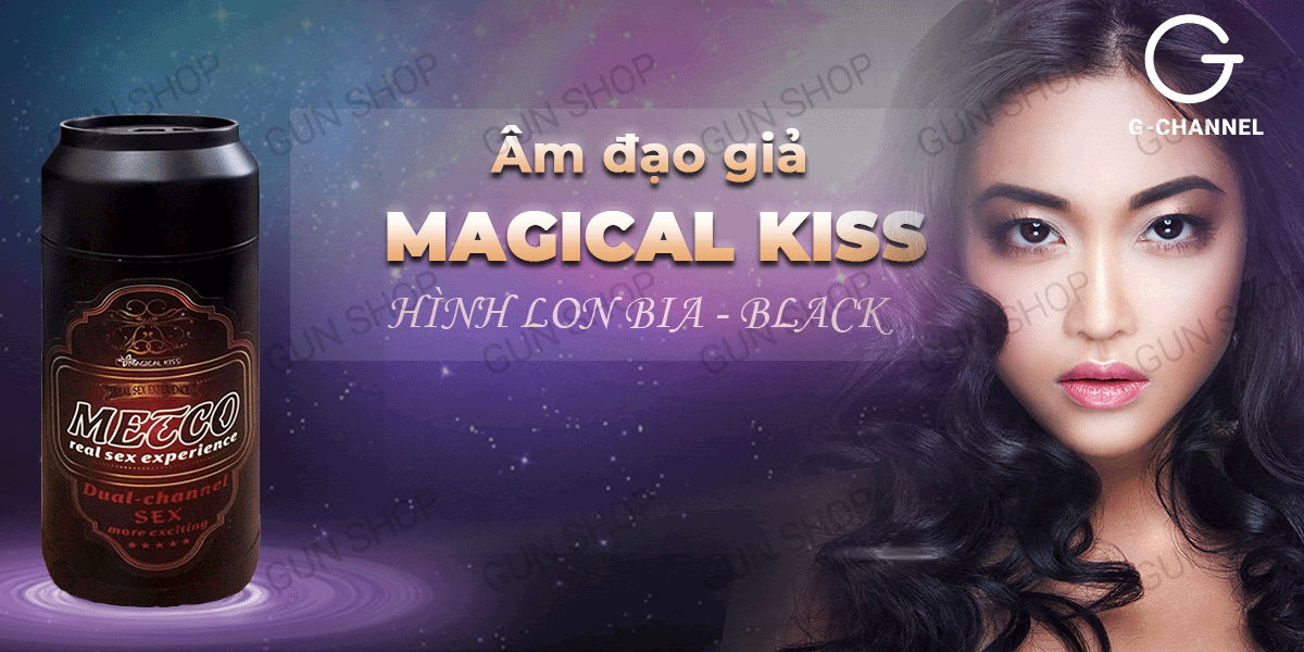 Âm đạo giả ngụy trang lon bia Magical Kiss Black tinh tế