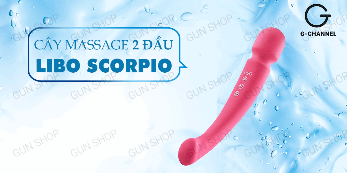 Máy massage rung 2 đầu Libo Scorpio nhiều chế độ, sạc tiện lợi