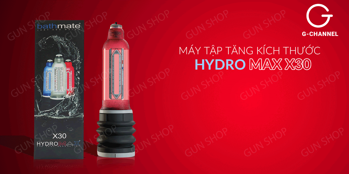 Máy tập dương vật áp suất nước Hydromax X30 bơm hút tăng kích thước