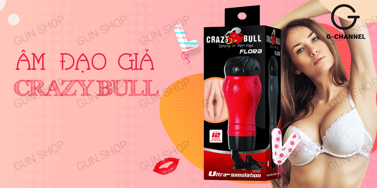 Âm đạo giả Baile Crazy Bull Red Flora dính tường 12 chế độ rung