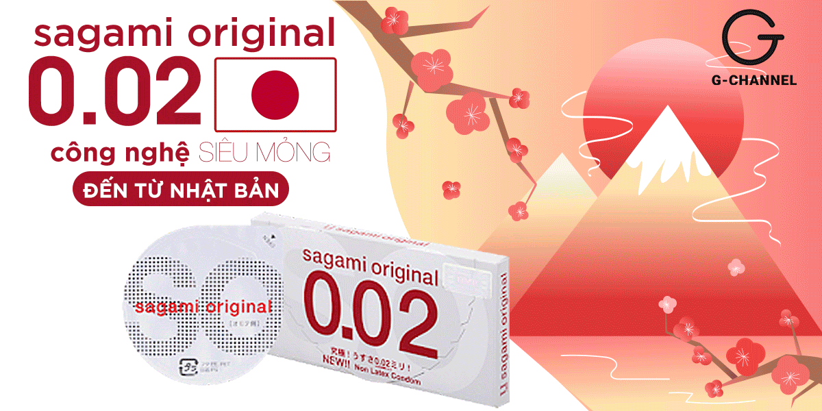 Bao cao su Sagami 002 siêu mỏng 0.02mm trải nghiệm chân thật