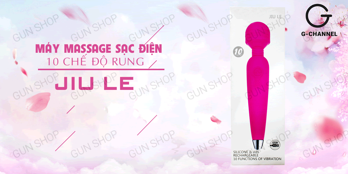 Máy massage sạc điện 10 chế độ rung Jiu Le thỏa mãn điểm nhạy cảm