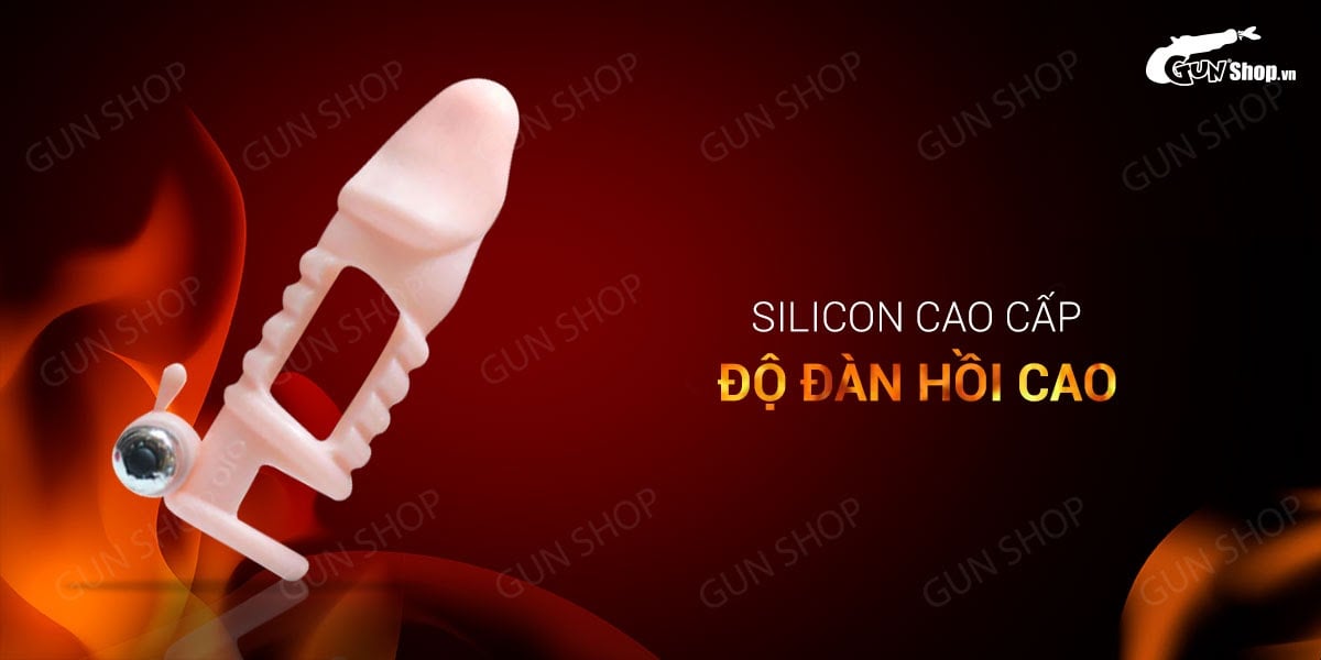 Bao cao su đôn dên OLO Black Gold Saints hở thân rung siêu bền