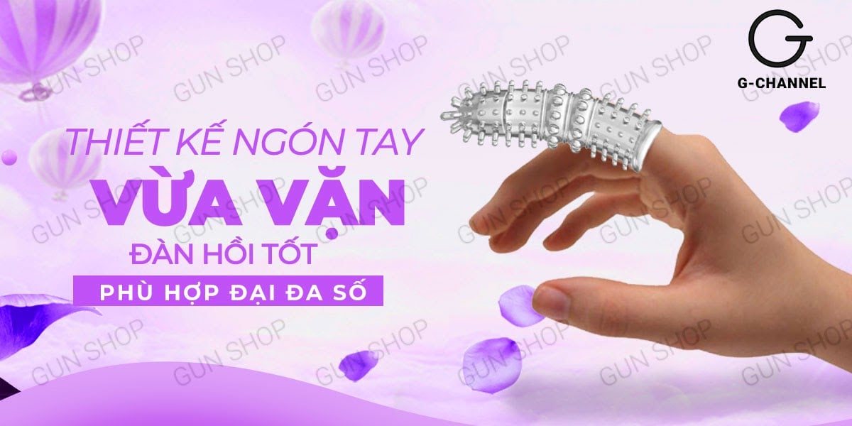 Bao cao su ngón tay Aichao A-spot 4 gai lớn hộp 1 cái trải nghiệm mới
