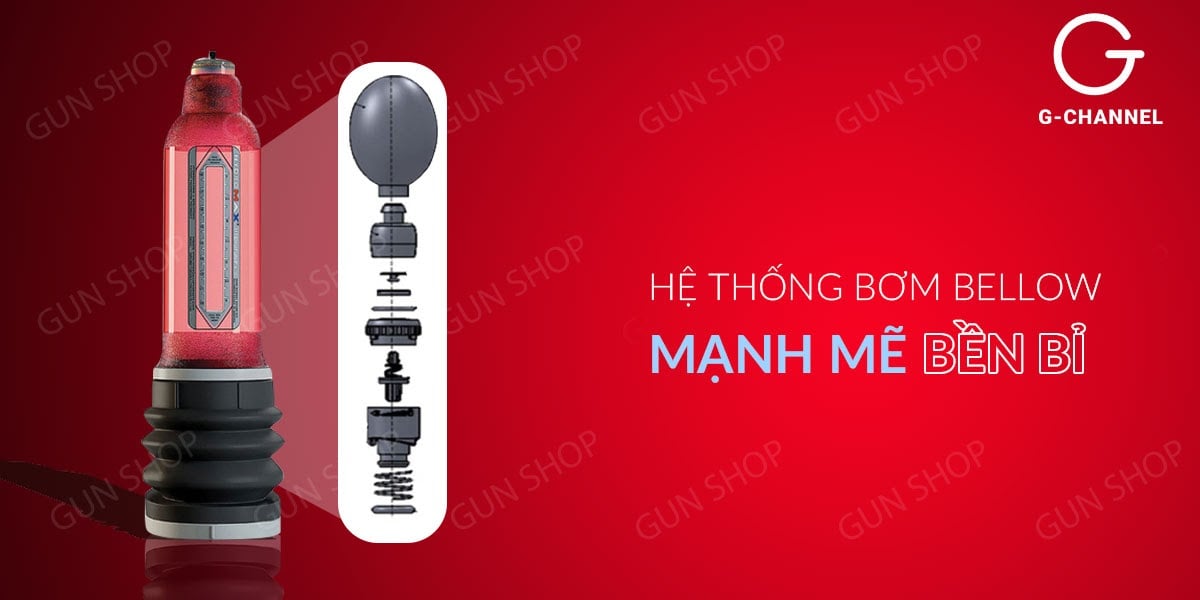 Máy tập dương vật áp suất nước Hydromax X30 bơm hút tăng kích thước