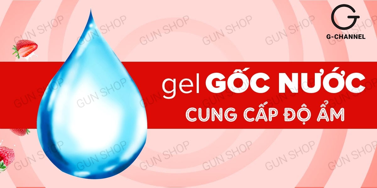 Gel bôi trơn Love Kiss hương dâu 100ml an toàn, mềm mượt khi quan hệ