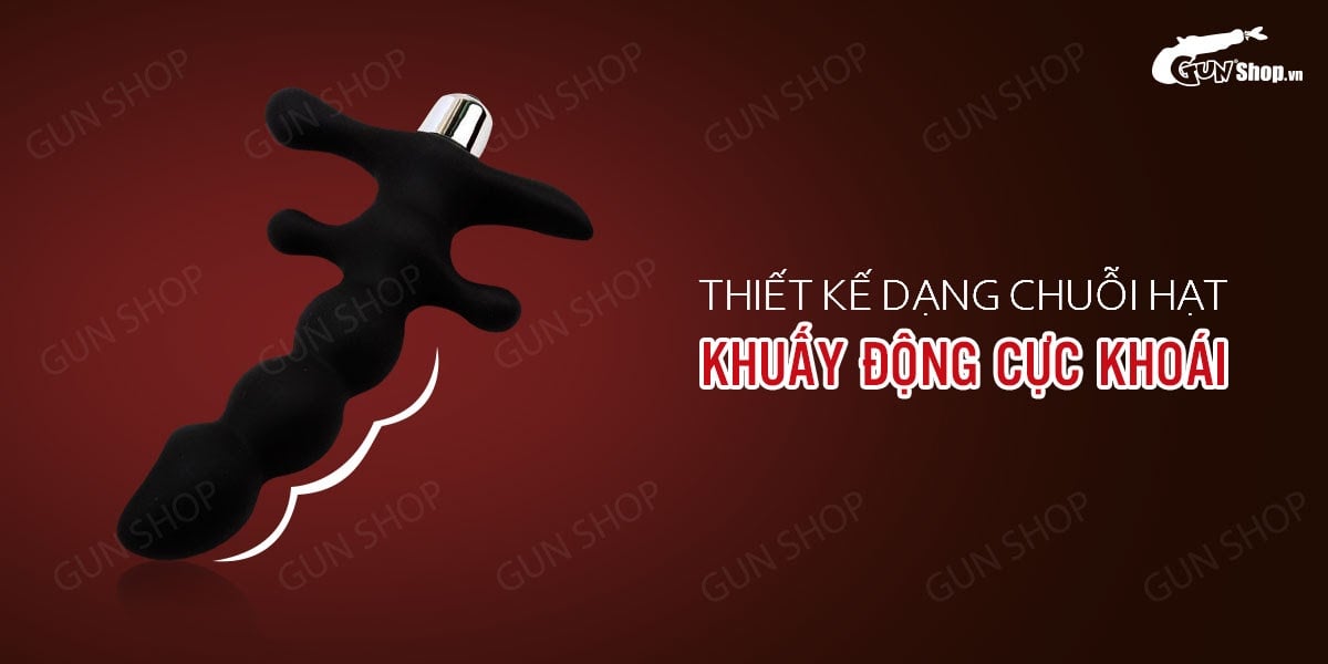 Que rung hậu môn Chisa Black Mont pin rung mạnh dành cho cặp đôi đồng tính