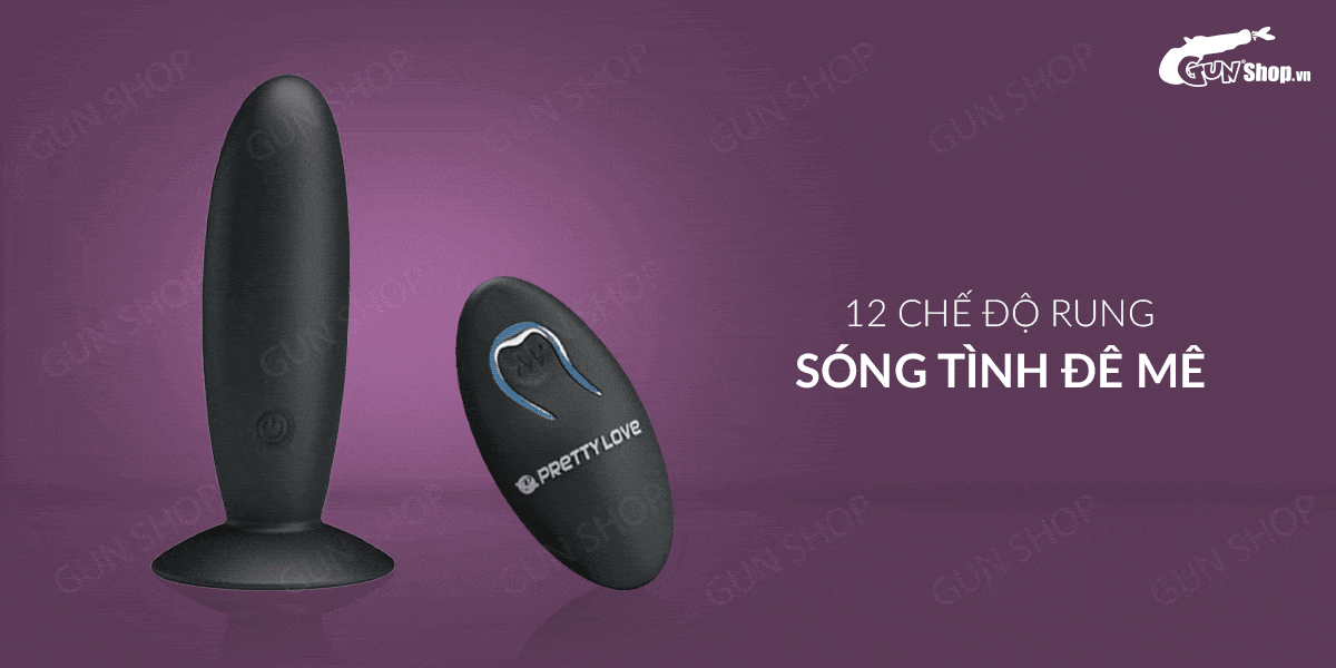 Que rung hậu môn 12 chế độ điều khiển từ xa Pretty Love Remote Que rung hậu môn 12 chế độ điều khiển từ xa Pretty Love Remote