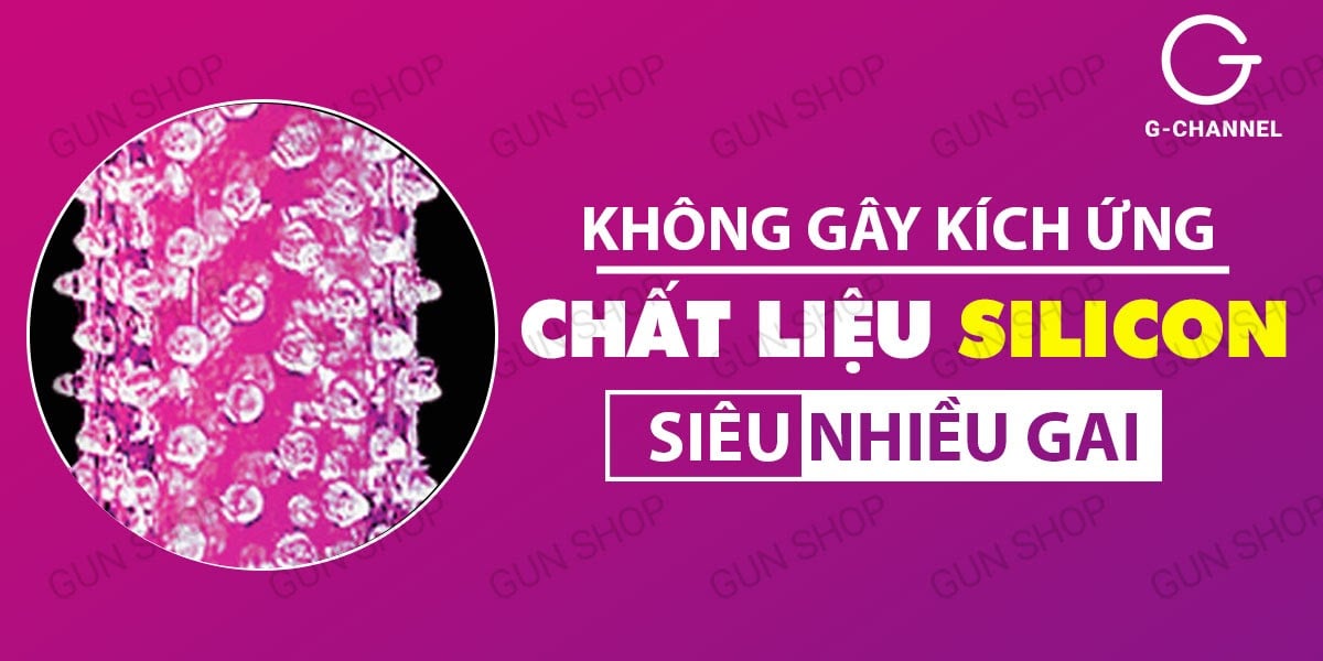 Bao cao su dôn dên Crytal Sleeve gai mềm Hongkong an toàn da liễu