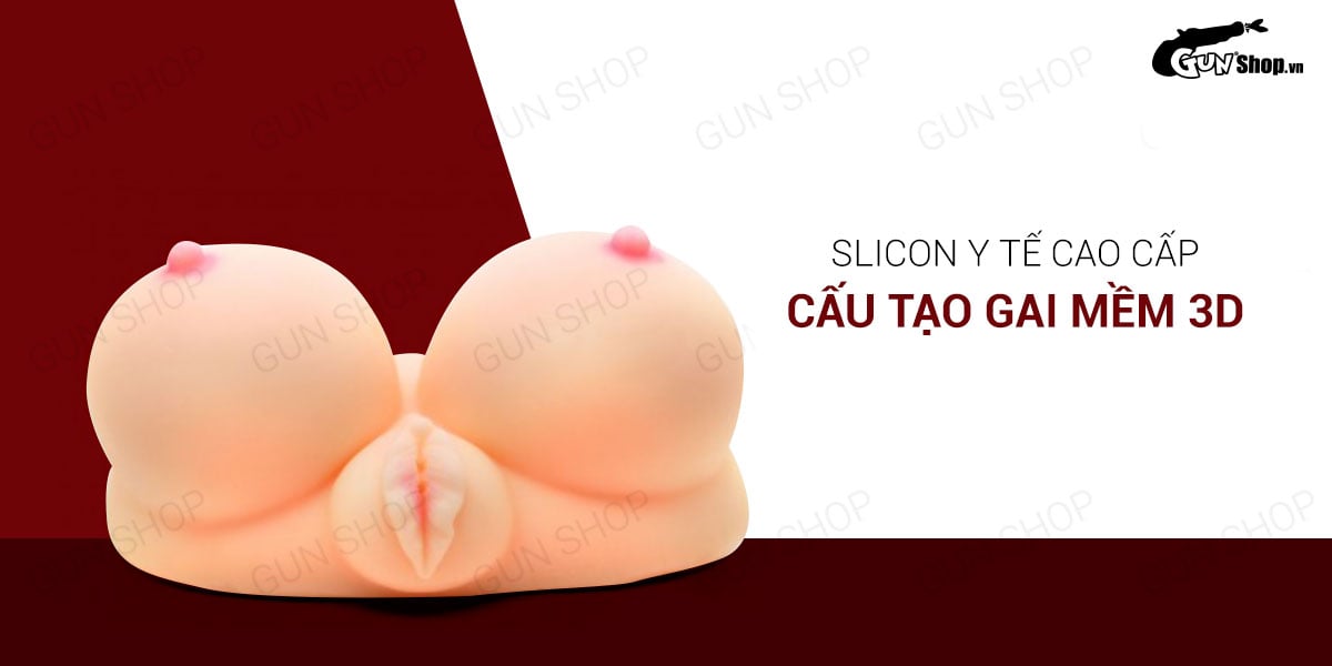 Ngực giả âm đạo hậu môn silicon kèm cục rung Artificial Mega Titties