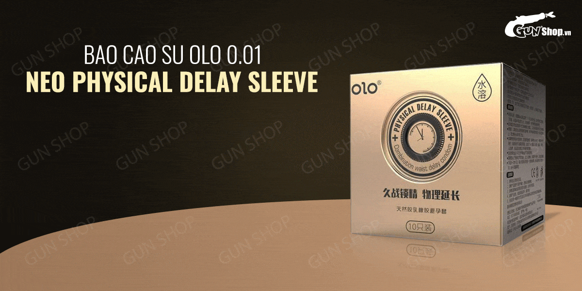 Bao cao su OLO 0.01 Neo Physical siêu mỏng gân gai kéo dài