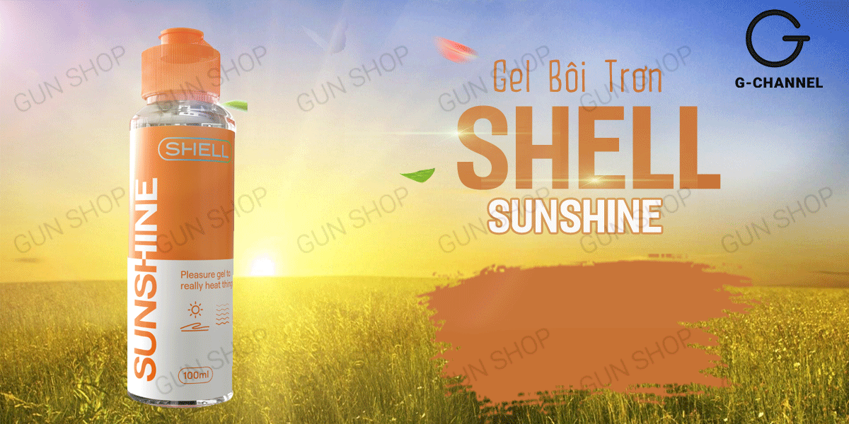 Gel bôi trơn Shell Sunshine nóng ấm 100ml cấp ẩm tự nhiên tăng khoái cảm nhanh