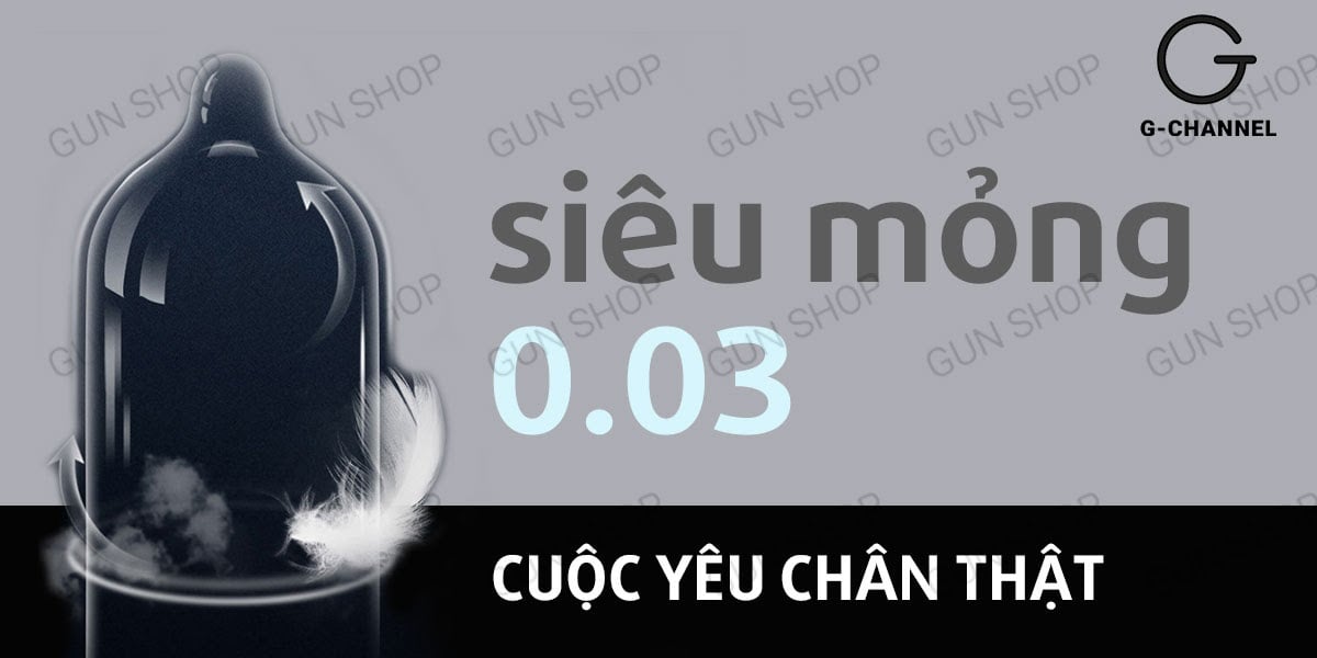 Bao cao su Kimono Xám mỏng 0.03mm chất lượng cao cảm giác thật