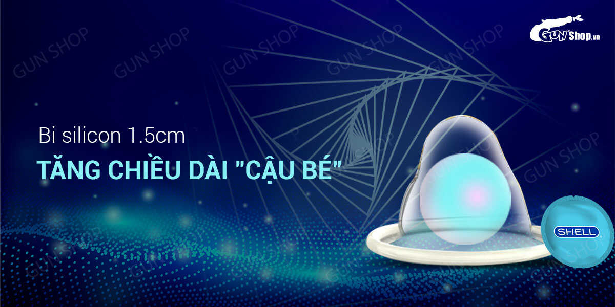 Bao cao su Shell Love Bead gân nổi kéo dài thời gian tăng kích thước