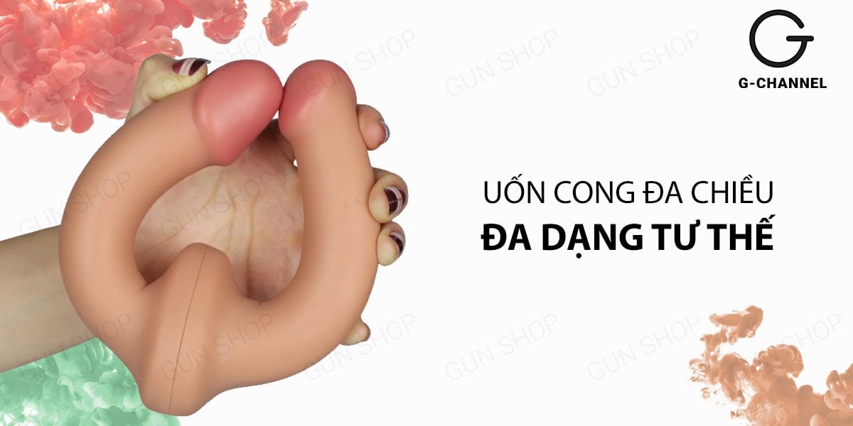 Dương vật giả 2 đầu rung uốn cong Lovetoy Holy Dong thư giãn