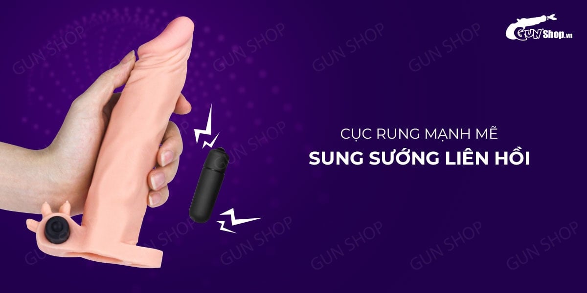 Bao cao su đôn dên Lovetoy Pleasure X-Tender tăng kích thước rung mạnh