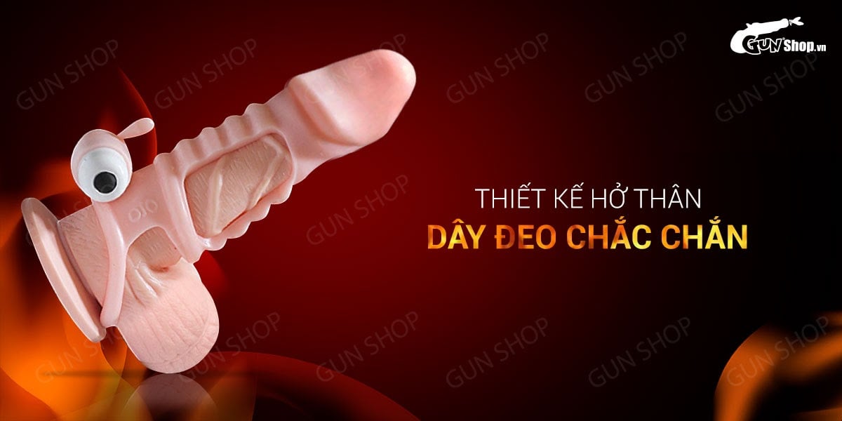 Bao cao su đôn dên OLO Black Gold Saints hở thân rung siêu bền